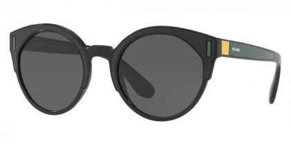 Color: Black/Gray/Yellow (07E5S0) - Prada PR03US07E5S053