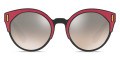 Black / Fuchsia / Yellow / Brown Gradient Gray Mirrored Silver