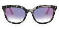Gray Havana / Clear Gradient Blue Mirrored Red