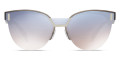 Transparent Gray / Gradient Blue Mirrored Siver