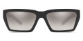 Black / Gradient Gray Mirrored Silver