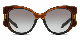 Color: Brown/Yellow/Pink (SRJ0A7) - Prada PR10USSRJ0A754
