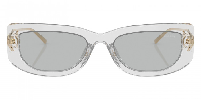 Prada PR 14YS 12R50K 53 - Transparent Gray/Pale Gold