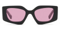 Black / Dark Violet Mirrored Silver Internal