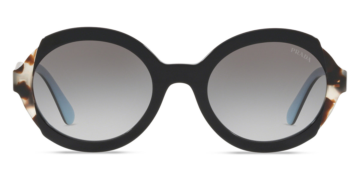Prada Heritage PR 17US KHR0A7 53 Top Black Azure Spotted Brown