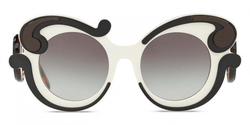 Color: Chalk White/Black/Cocoa Brown (VAJ0A7) - Prada PR23NSVAJ0A752
