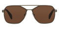 Brushed Gunmetal / Brown