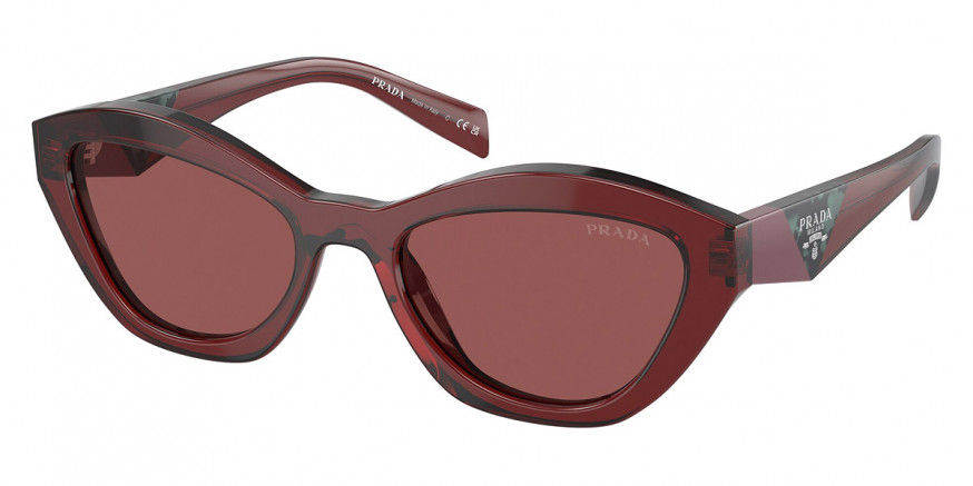 Prada™ PR A02S 18O80B 52 - Red Transparent/Red