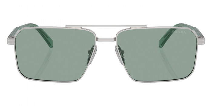 Prada PR A57S 1BC10G 61 - Silver/Transparent Sage