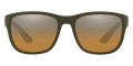 Green Rubber / Polarized Brown Mirrored Gray