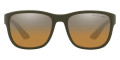Green Rubber / Polarized Brown Mirrored Gray