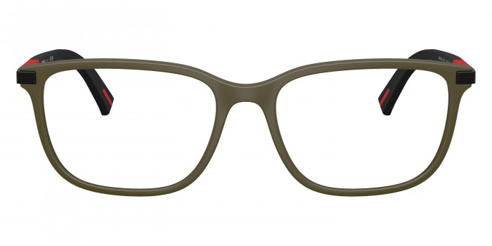 Prada Linea Rossa PS 02RV 15X1O1 54 - Matte Military Green/Red Black Rubber