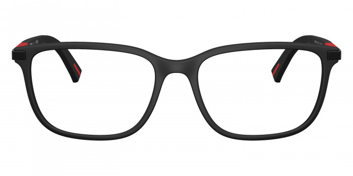 Prada Linea Rossa PS 02RV DG01O1 54 - Black Rubber/Red Black Rubber