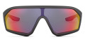 Black Demishiny / Dark Gray Mirrored Blue / Red