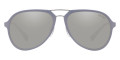 Gray Rubber / Light Gray Mirrored Silver
