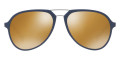 Blue Rubber / Dark Brown Mirrored Gold Polarized
