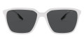 White Semishiny / Dark Gray
