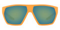 Fluorescent Orange Rubber / Mirrored Orange