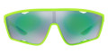 Fluorescent Green Rubber / Gray Mirrored Green