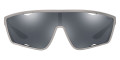 Dark Gray Metallized Rubber / Gray Mirrored Black