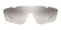 White Rubber / Gradient Gray Mirrored Silver