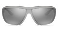 Matte Gray / Light Gray Mirrored Silver