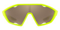 Fluo Yellow Rubber / Light Brown Mirrored Gold