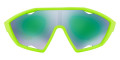 Fluorescent Green Rubber / Gray Mirrored Green