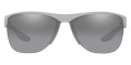 Dark Metallized Gray Rubber / Polarized Gray Mirrored Silver Gradient