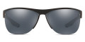 Black Rubber / Gray Mirrored Black