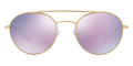Matte Gold / Dark Gray Mirrored Pink