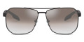 Matte Black / Gradient Gray Mirrored Silver