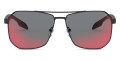 Black Rubber / Dark Gray Mirrored Blue / Red