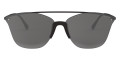 Black Rubber / Light Gray Mirrored Silver