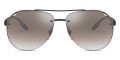 Matte Black / Gradient Gray Mirrored Silver