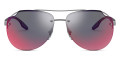 Matte Gunmetal / Dark Gray Mirrored Blue / Red