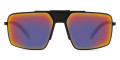 Black / Dark Gray Mirrored Blue / Red