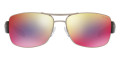 Matte Gunmetal / Dark Gray Mirrored Blue / Red