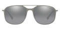 Matte Gunmetal / Shiny / Polarized Gray Mirrored Gradient Silver