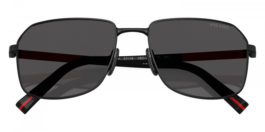 Color: Matte Black/Black Rubbered (1BO06F) - Prada Linea Rossa PSA51S1BO06F57