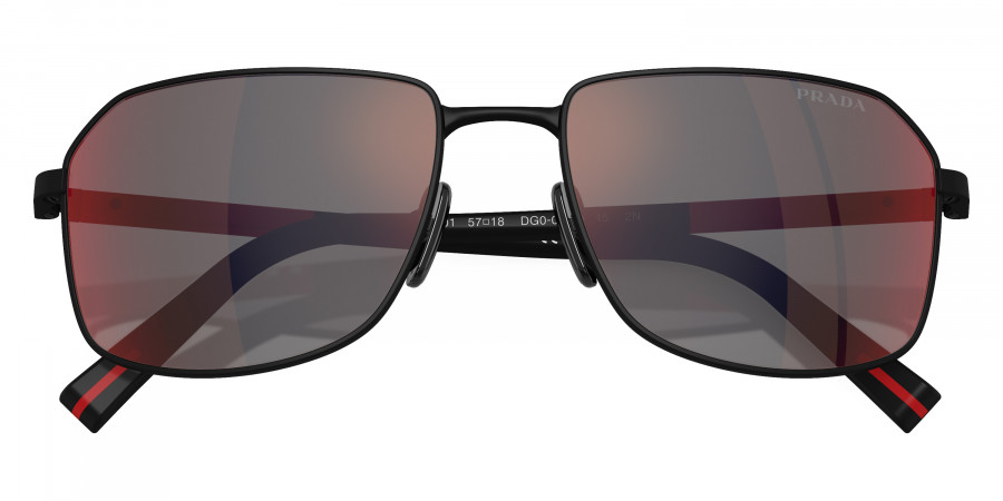 Color: Rubber Black/Black Rubbered (DG008F) - Prada Linea Rossa PSA51SDG008F57