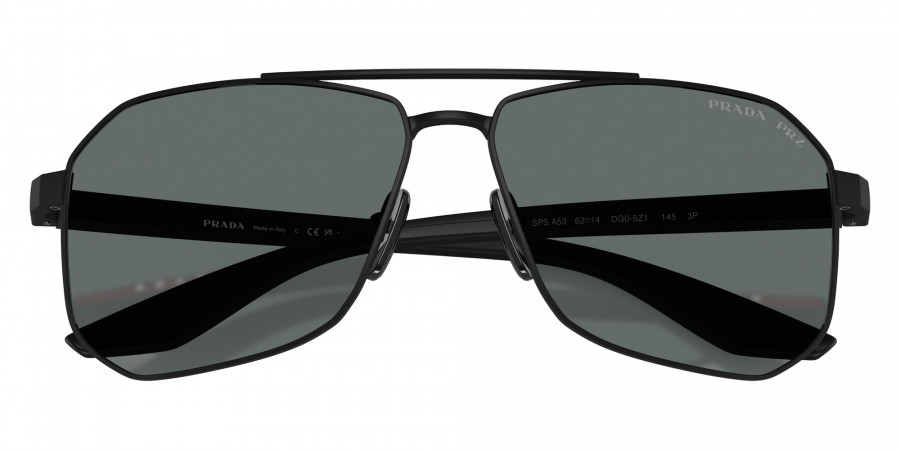 Color: Matte Black/Black Rubber (DG05Z1) - Prada Linea Rossa PSA53SDG05Z162
