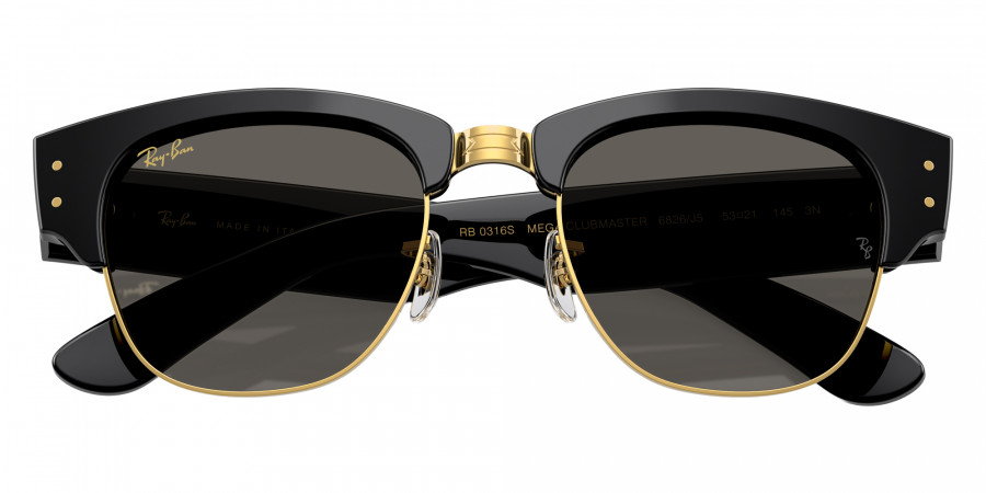 Color: Black/Black on Gold (6826J5) - Ray-Ban RB0316S6826J550
