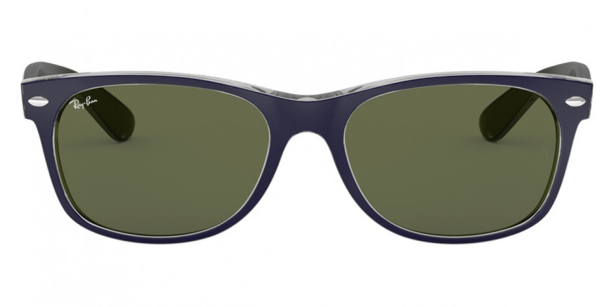 Ray-Ban™ New Wayfarer RB2132 6188 52 - Matte Blue On Military Green