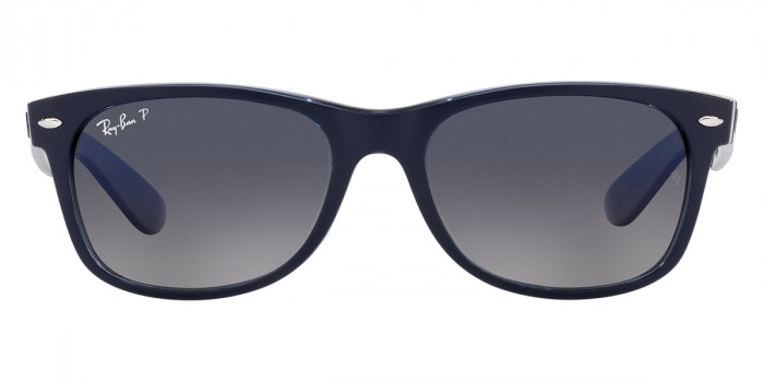 Ray-Ban™ New Wayfarer RB2132 660778 55 - Matte Blue on Transparent Blue