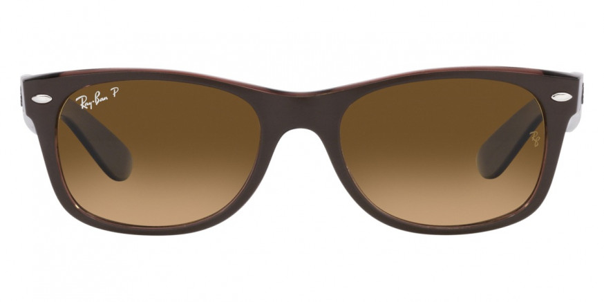 Ray-Ban™ New Wayfarer RB2132 6608M2 55 - Matte Brown on Transparent Brown