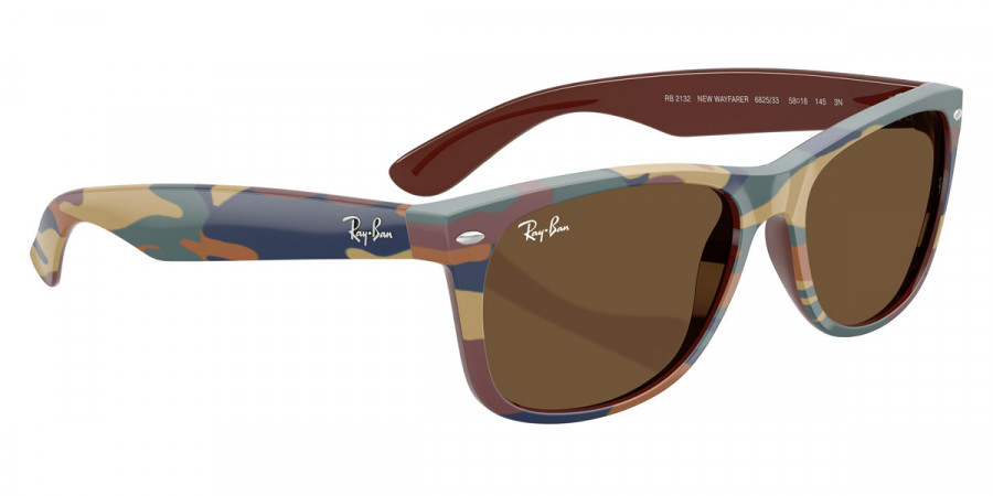 Color: Brown and Blue Camouflage (682533) - Ray-Ban RB213268253355