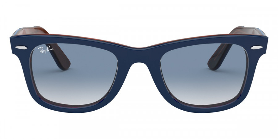 Ray-Ban™ Wayfarer RB2140 12783F 54 - Top Blue on Red Havana