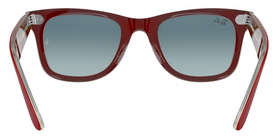 Color: Red On Transparent Gray (12963M) - Ray-Ban RB214012963M50