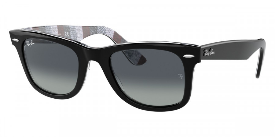 Color: Black On Chevron Gray/Burgundy (13183A) - Ray-Ban RB214013183A50